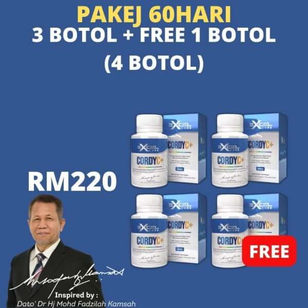 Set 3 Botol CordyC+ (Free 1 Botol)